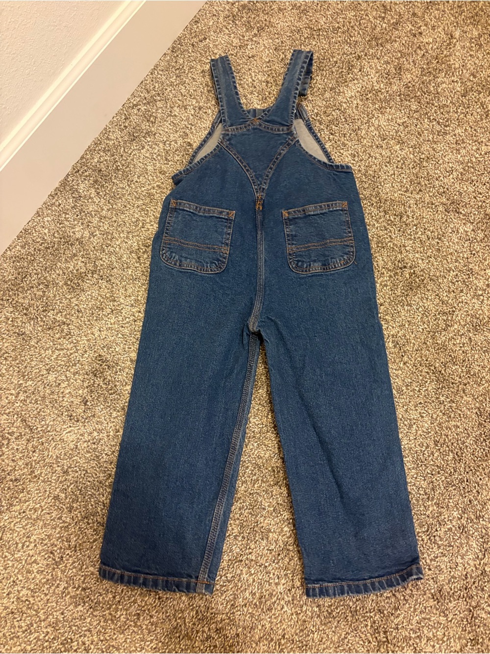 NWOT Carhartt Dark Blue Denim Bib Overalls 3T - Picture 4 of 5
